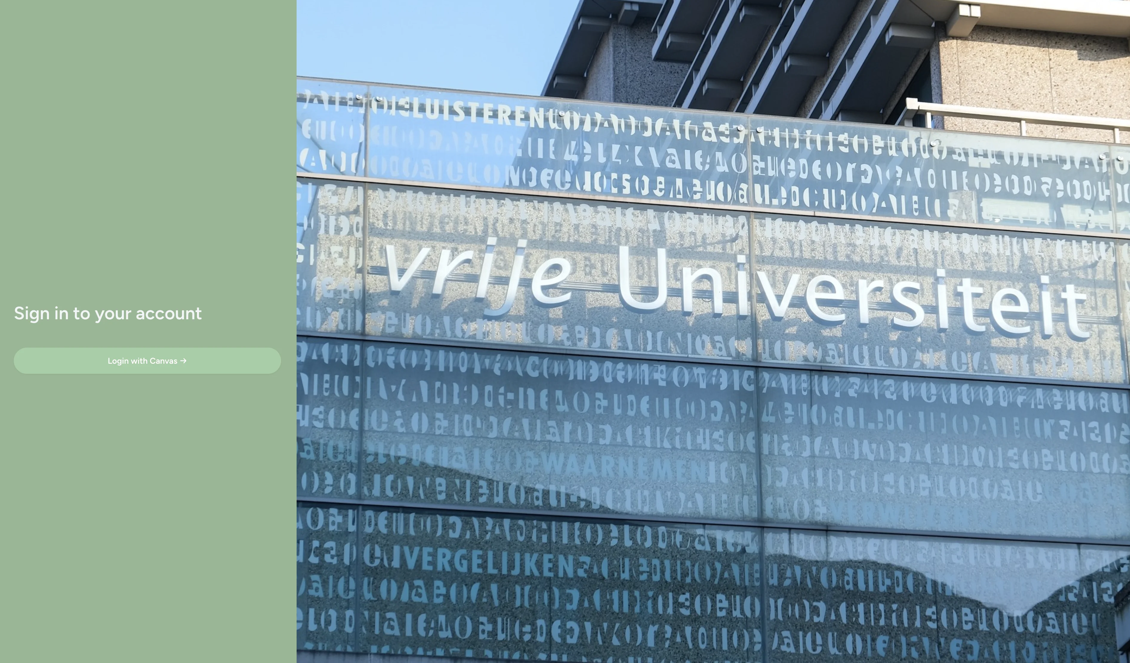 The university learning management system dashboard