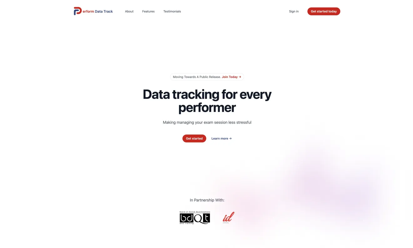 Perform Data Track